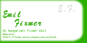 emil fixmer business card